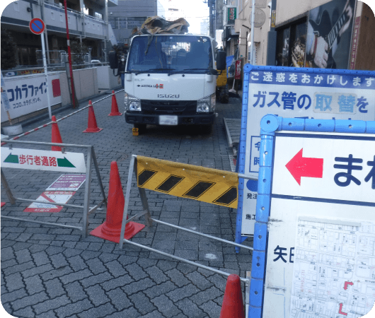 杉並区高円寺北 ガス導管工事